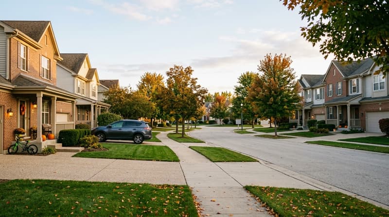 Bolingbrook, IL, illustrative neighborhood scene