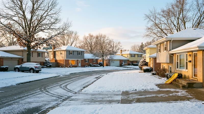 Green Meadows, Addison, IL, illustrative neighborhood scene