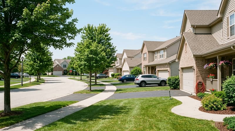 Augusta Village, Bolingbrook, IL, illustrative neighborhood scene