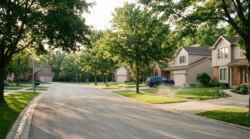 River Hills, Bolingbrook, IL, illustrative neighborhood scene