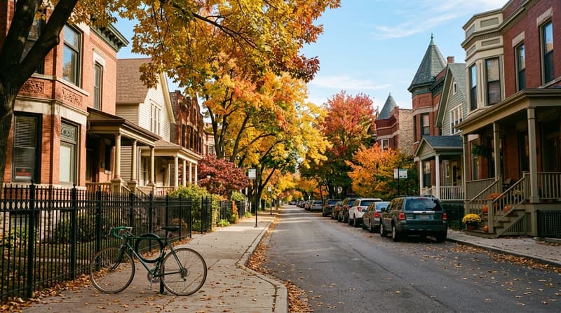 Wicker Park, Chicago, IL, illustrative neighborhood scene