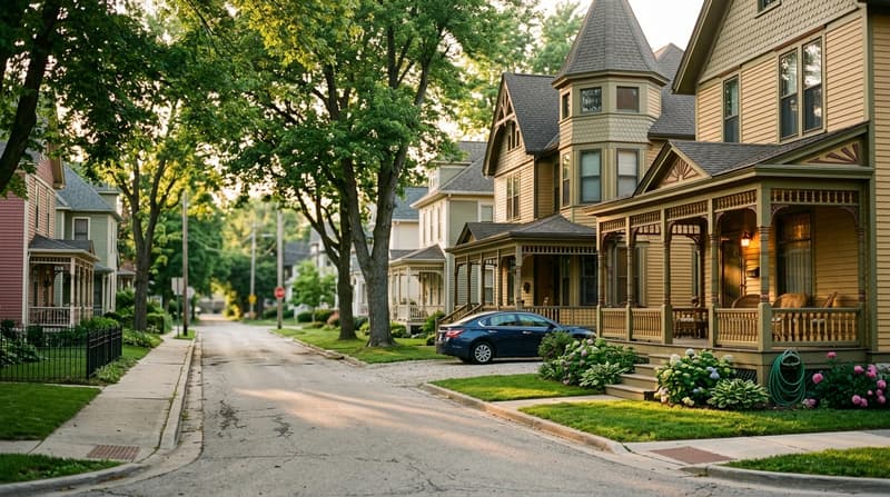 Gifford Park, Elgin, IL, illustrative neighborhood scene