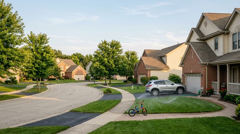 Ashbury, Naperville, IL, illustrative neighborhood scene