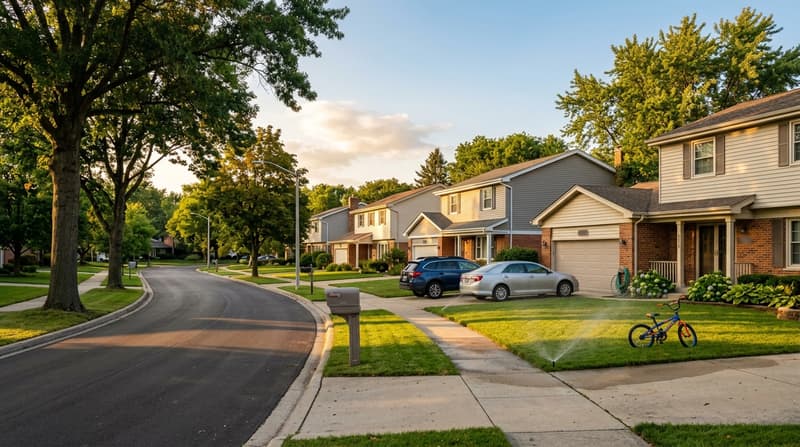 Saybrook, Naperville, IL, illustrative neighborhood scene