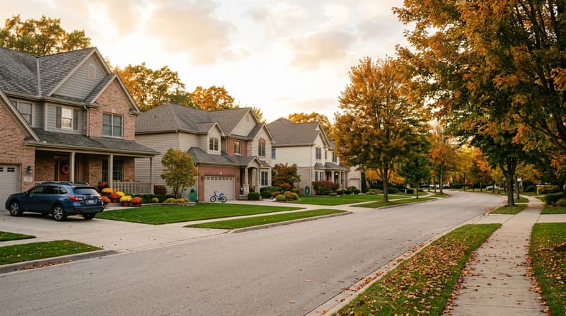 Naperville, IL, illustrative neighborhood scene