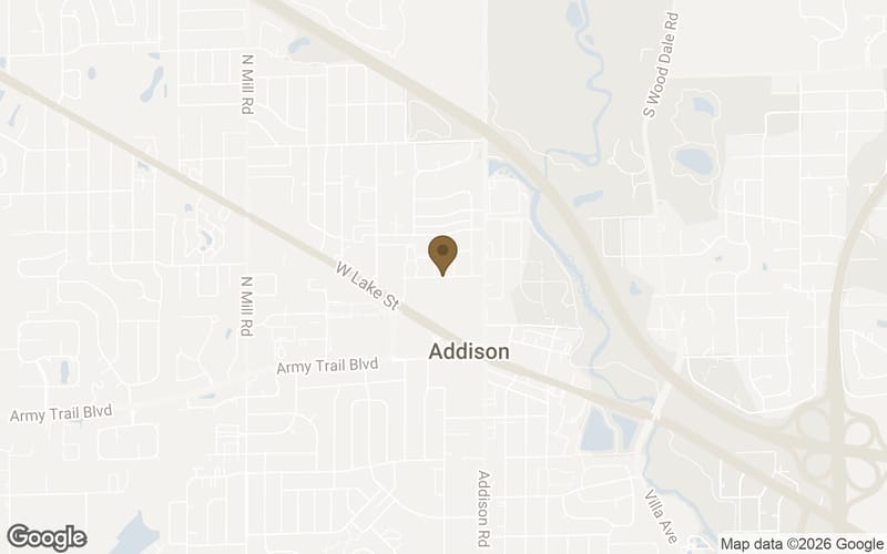 Map of Green Meadows in Addison