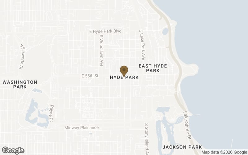 Map of Hyde Park in Chicago
