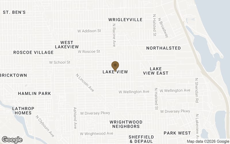 Map of Lakeview in Chicago