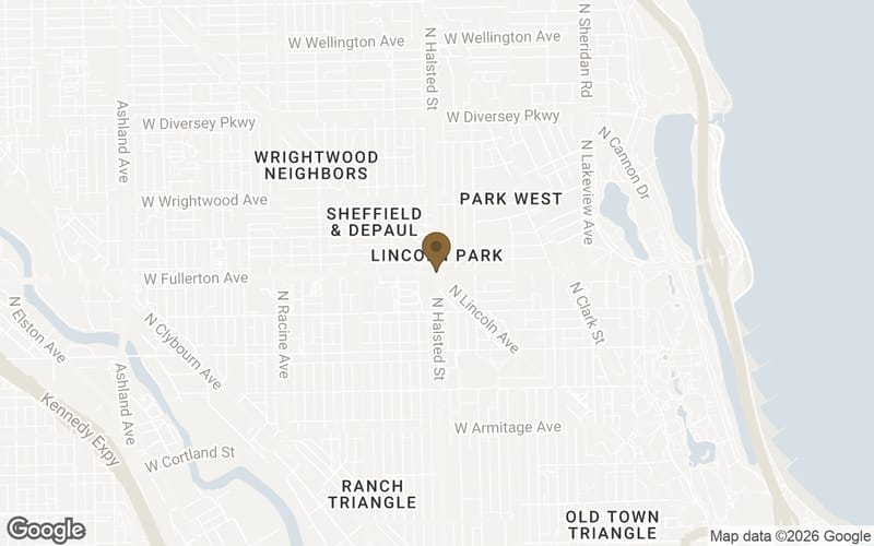 Map of Lincoln Park in Chicago