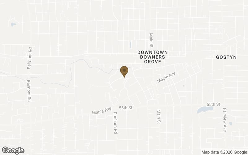 Map of Denburn Woods in Downers Grove