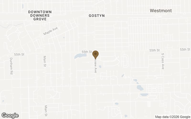 Map of Fairview in Downers Grove